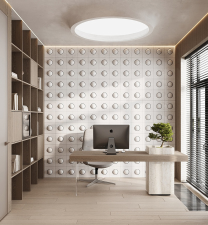 Профиль алюминиевый теневой под покраску с подсветкой Decaro D006 2000×75×70